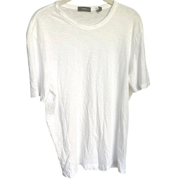 Theory Essential Tee Cosmos White  Peruvian Cotton Mens Short Sleeve T-Shirt M - Picture 1 of 5